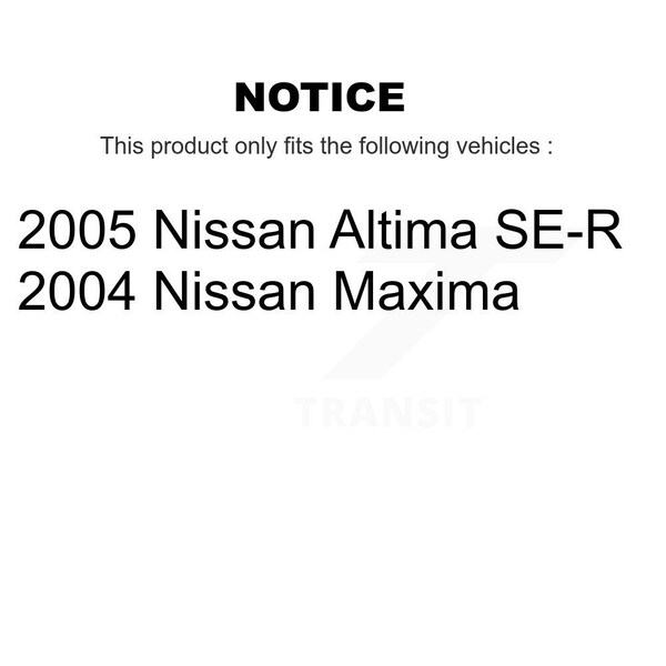 Front Rear Disc Brake Rotors And Semi-Metallic Pads Kit For Nissan Altima Maxima